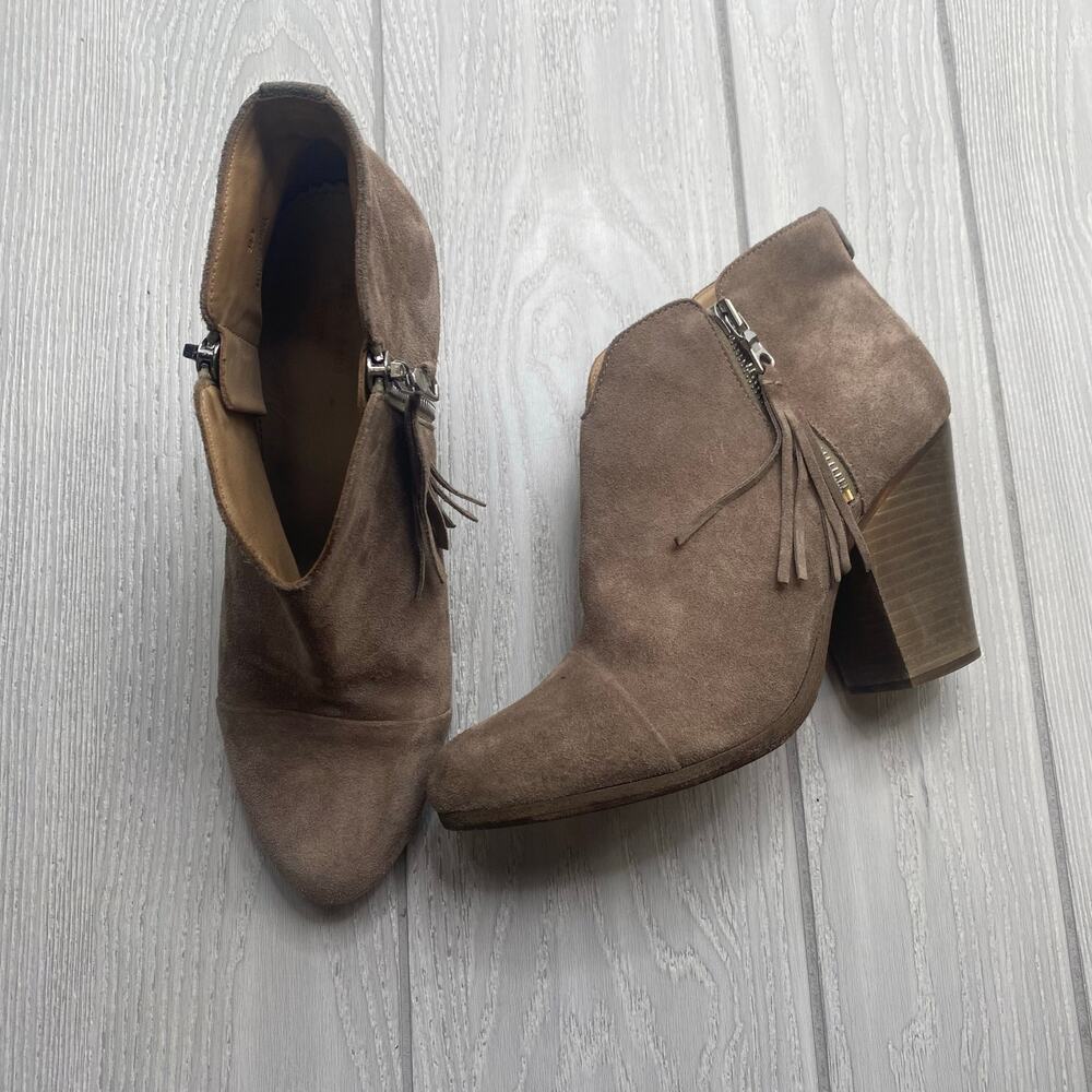 Rag & Bone Women’s Margot Tan Suede Heeled Booties Size US 8.5 / 38.5